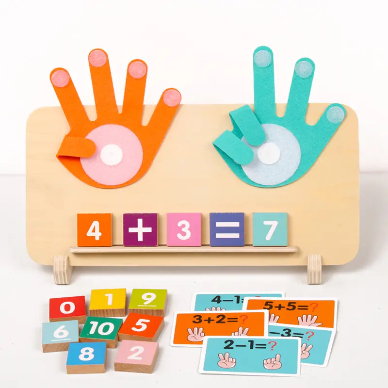 Smooth Wood Counting Cubes - 4-6 Yrs Unisex Early Math Learning Tools, Kid-Hand Friendly Colorful Number Blocks for Number Recognition, Addition Skills Educational Teaching Aid Toy
