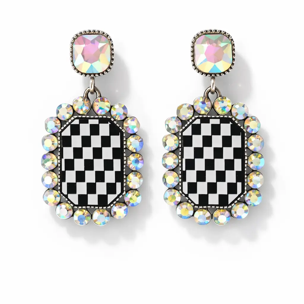 The Bling Barn Female Western Earrings - Bold Chunky Jewelry, Alternative Fashion Dangle Accessories for Bling Effect, Alternative Fashion Earrings, Fashionable Accessories, Versatile Accessory