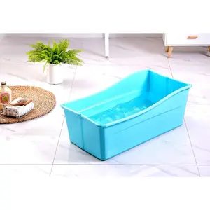 Foldable for Shower Ice Bath Tub Blue 30Inch