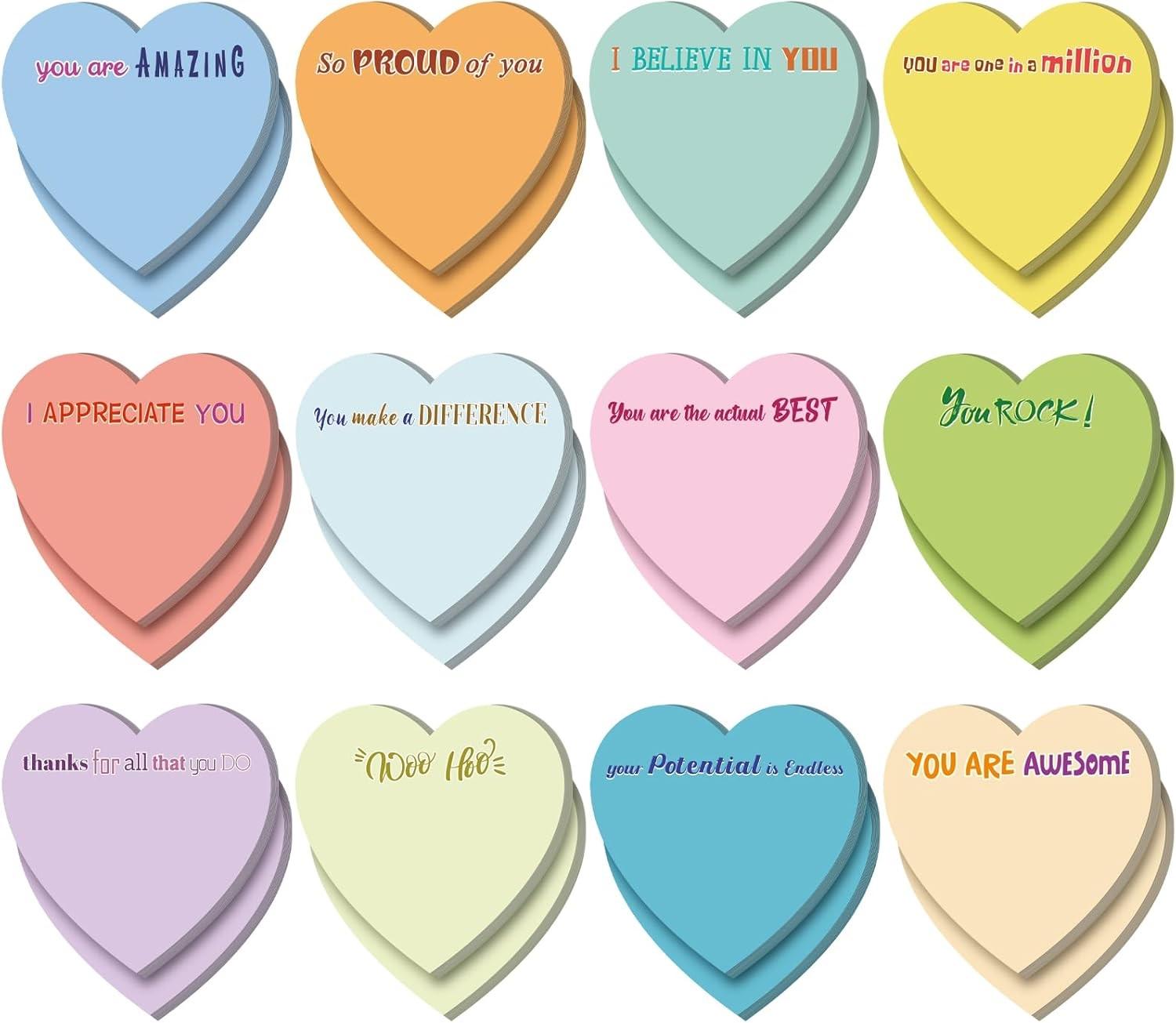 Easter Gift 24pcs Heart Sticky Notes with Motivitational Quotes Inspirational Sticky Paper Sticky Love Paper Notepads for Office Supplies School Stastionery, Thank You Sticky Notes Teacher Appreciation Gift for Student Teacher, Inspirational Messages Easter Gift 24pcs Heart Sticky Notes with Motivitational Quotes Inspirational Sticky Paper Sticky Love Paper Notepads for Office Supplies School Stastionery, Thank You Sticky Notes Teacher Appreciation Gift for Student Teacher, Inspirational Messages