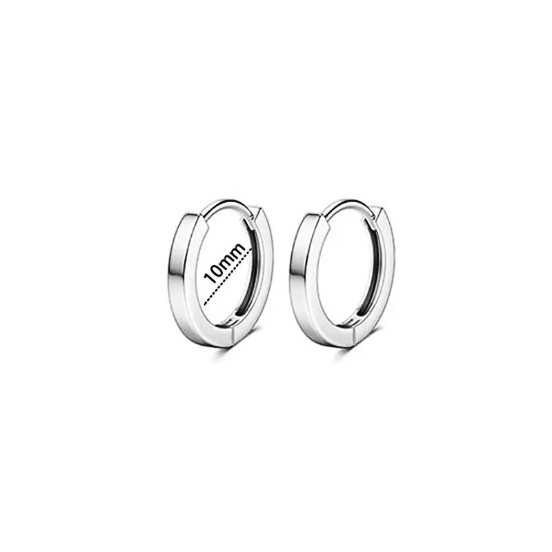 A pair of silver square earrings