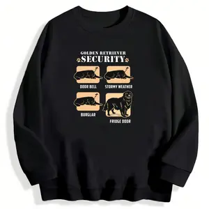 Funny Golden Retriever Dog Joke Long Sleeve Security Sweatshirt