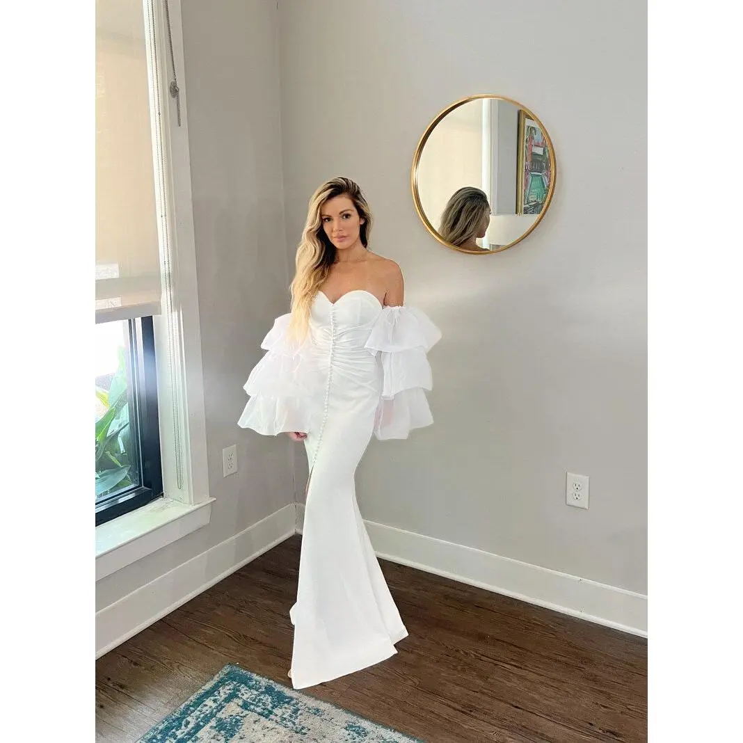 Tiered Ruffle Removable Wedding Sleeves