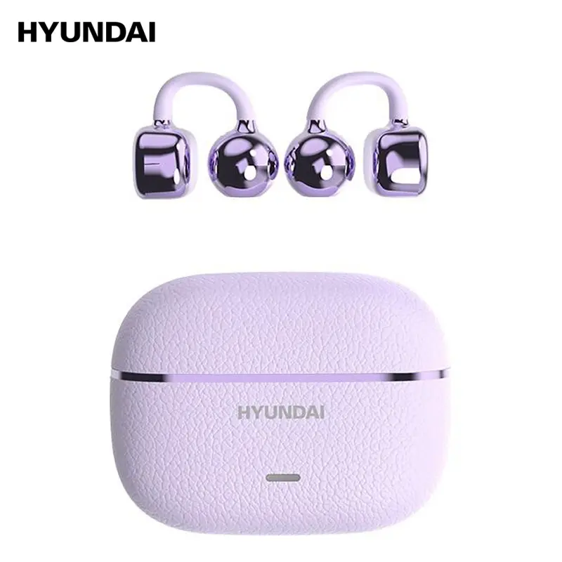 HYUNDAI C03 Clip On Wireless Headphones with Bluetooth 6.0 for Faster, Stable Connection, DT6.0 Pulse Directional Tech, 360° ACS Panoramic Sound, IPX5 Waterproof Audio Earbuds for Music & Calls, Comfortable for Sports, Compatible with Android & iOS,father