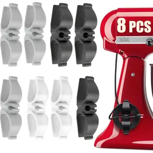 Cord Organizer for Appliances, 8 Pack Upgraded Kitchen Appliance Cord Organizer Stick On Appliance Wire Organizer Wire Wrapper for Kitchen Appliances Mixers, Coffee Maker,  Cooker