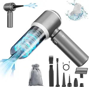 Mini Vacuum Cordless, Portable Vacuum Cordless for , 4-in-1 20000PA High Power Portable Rechargeable Vacuum Cleaner with Brushless , Small Handheld Vacuum & Air Blower & Pump-Grey
