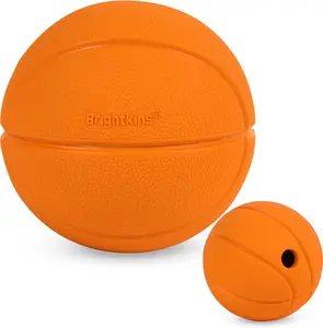 Brightkins Basketball Treat Dispenser, Enrichment Puppy Essentials, Dog Birthday Treat Pouch Gifts, Training Dog Accessories, Container Slow Feeder Dispensing, Travel Squeez Pouch