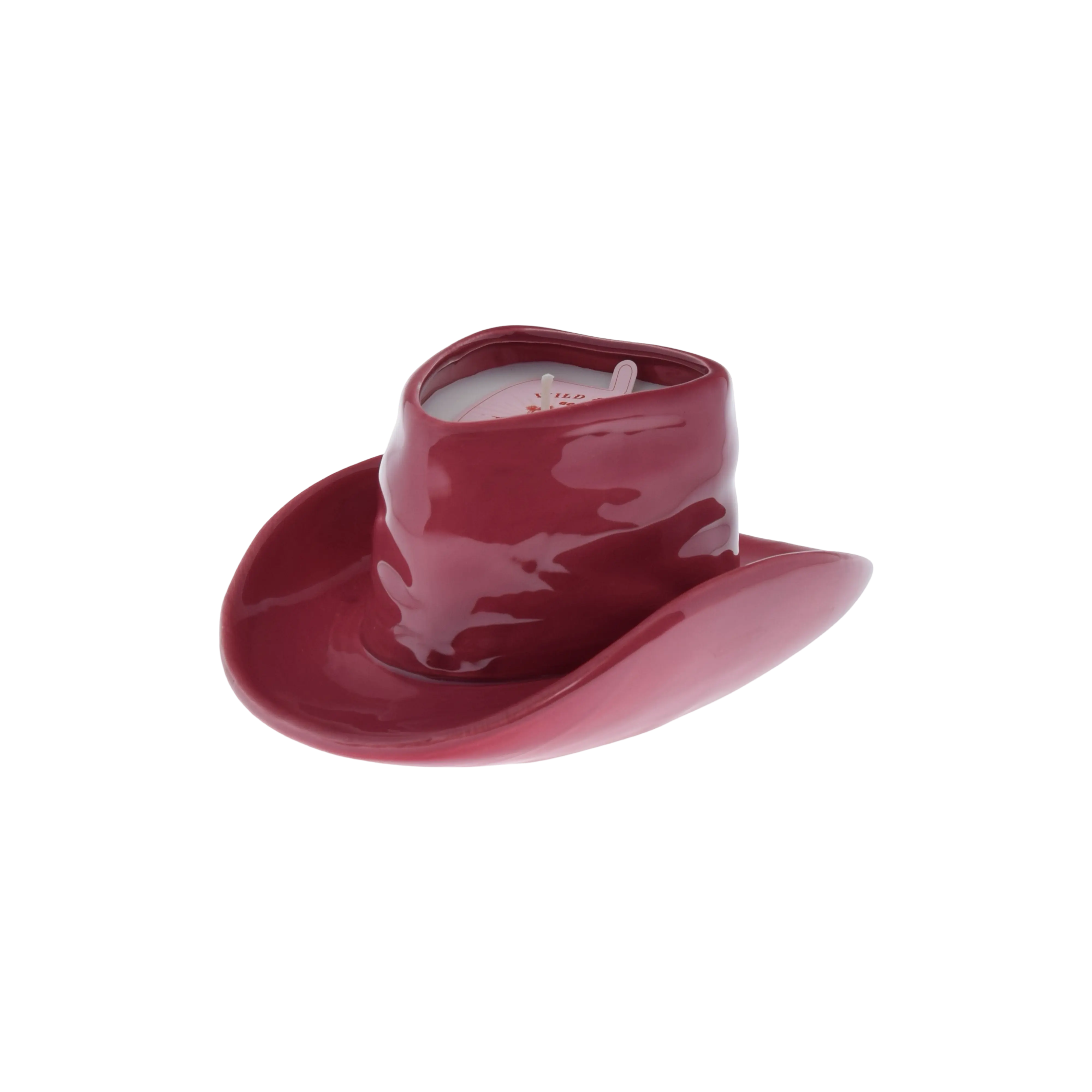 DW Home Wild & Free Cowboy Hat Scented Ceramic Candle - Wild West, Urban Cowboy, Jasmine, Desert Poppy, Sandy Amber, Primrose Softness, Long Burn, Ceramic Candle for Lasting Home Decor, Western Accent