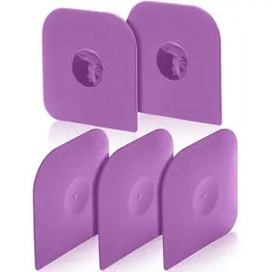 Pan Scraper Pot Scraper Plastic Kitchen Scraper Tool, 5 count  Scraper Dish Scraper Hard Nylon Platic Cleaning Scraper Tool for Kitchen Pan, Pot, Cast Iron (Purple)