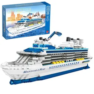 2428PCS Cruise Liner Building Blocks Set "Molecular of the Seas" Large Ocean Liner Model with Multi-Deck Design Toy For Teens