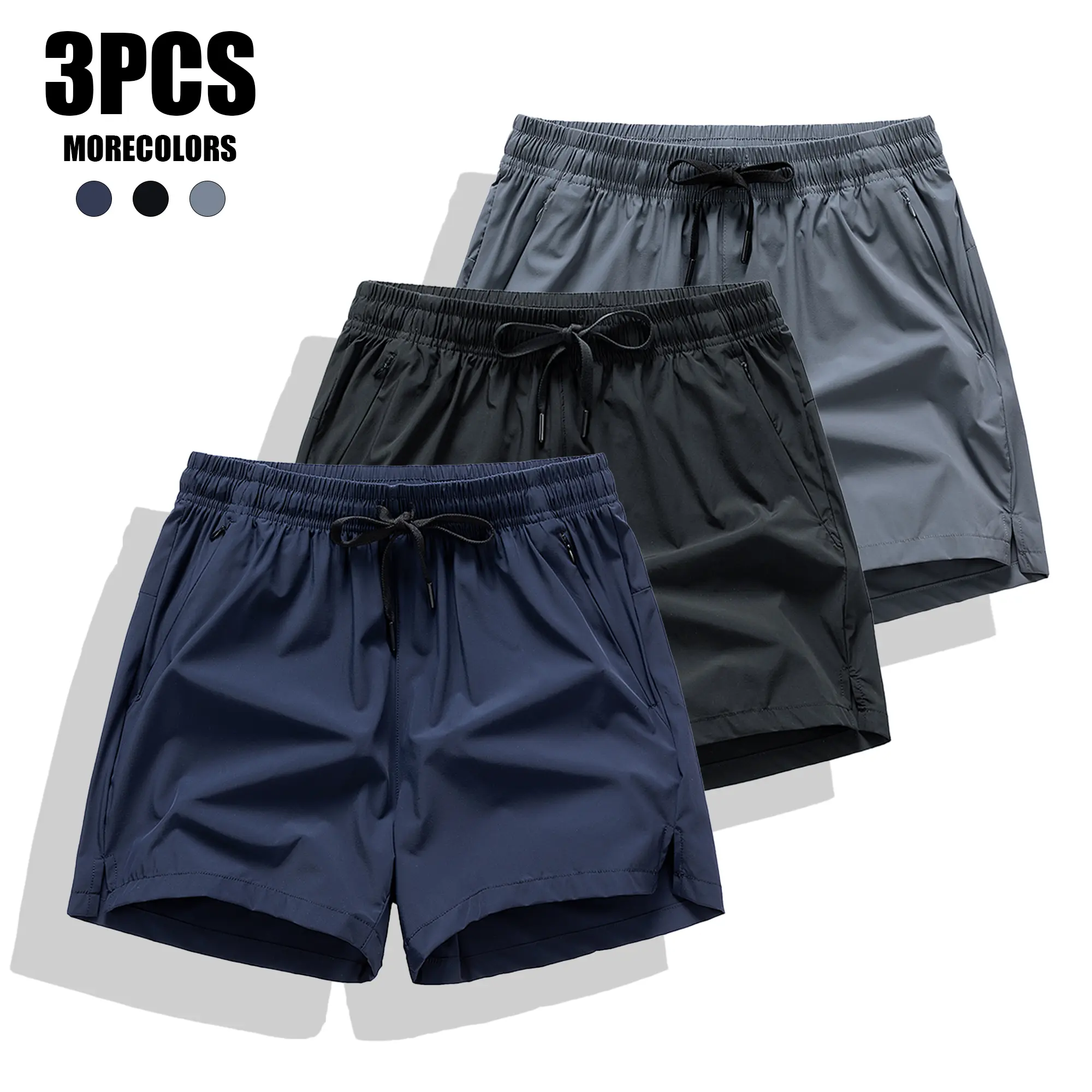 Pack of 3 women’s shorts — lightweight, breathable summer athletic three-inch inseam shorts; casual beach shorts Pack of 3 women’s shorts — lightweight, breathable summer athletic three-inch inseam shorts; casual beach shorts