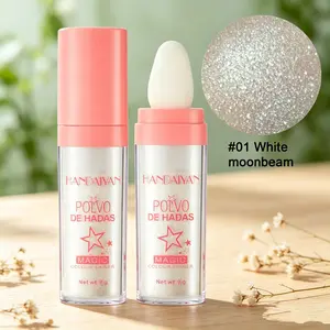 2-Color Fairy Dust Highlight Powder - Contouring & Clavicle Pearlescent Powder for Face & Eye, Sparkling Body Glitter