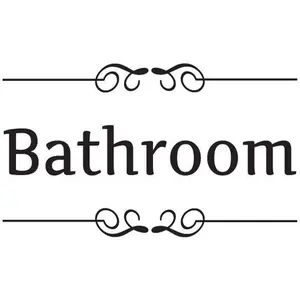 DIY Removable Washroom Toilet Bathroom  Sign Door Accessories Wall Sticker  Decor (Bathroom)