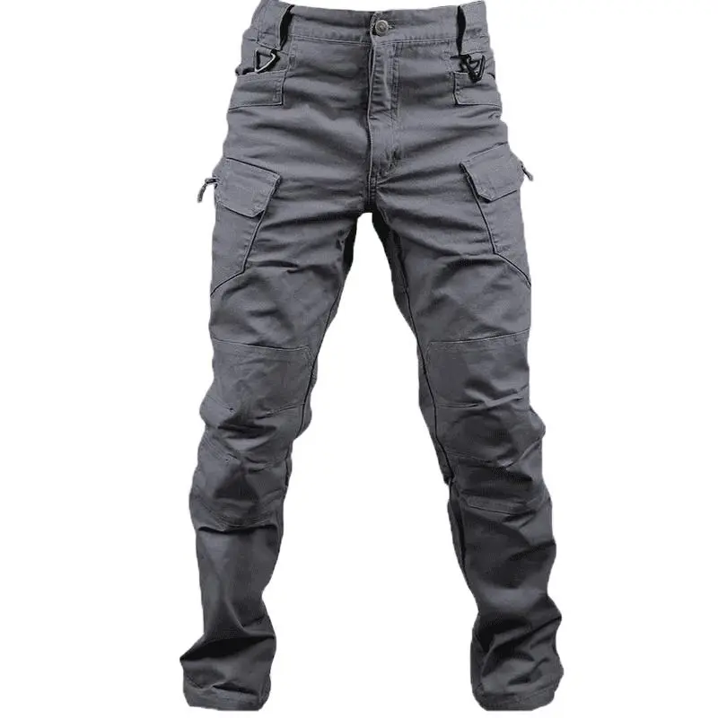 HOMUG Men's Lightweight Cargo Pants – Sturdy and durable, featuring large-capacity zippered pockets and straight-cut hems. Available in multiple colors, they are ideal for spring and autumn wear. Casual Trouser pantalones para hombre