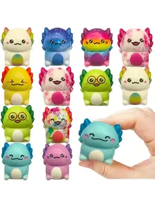 15PCS/30PCS Mini Axolotl Squishy Toys - Relax Fidget Toys, Easter Party Favor Gift Bag Fillers, Perfect For Birthday Party Favors & Goodie Bags, Cute Amphibian Collectibles -Random Style