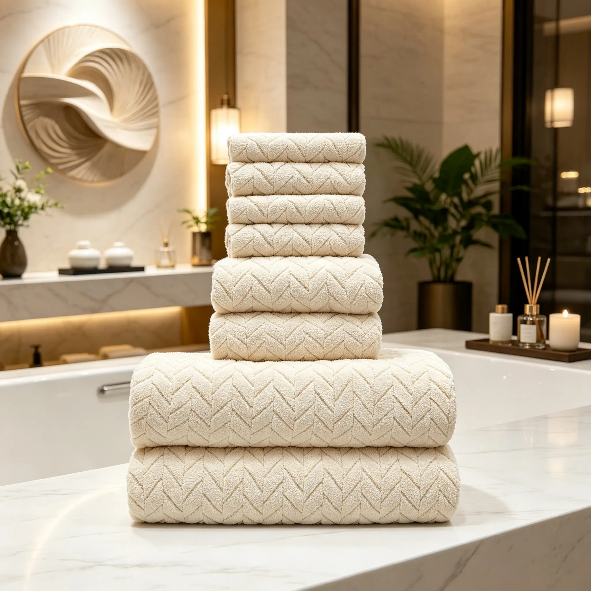Premium Coral Fleece 8-Piece Towel Set - 2 Bath Sheets, 2 Hand Towels, 4 Face Towels - Super Soft Absorbent Quick-Drying Spa Quality Hotel Towels for Home & Travel, Unisex, Absorbent Fast bath sheet for shower Japanese wash cloth, Fluffy, Bath Sheets