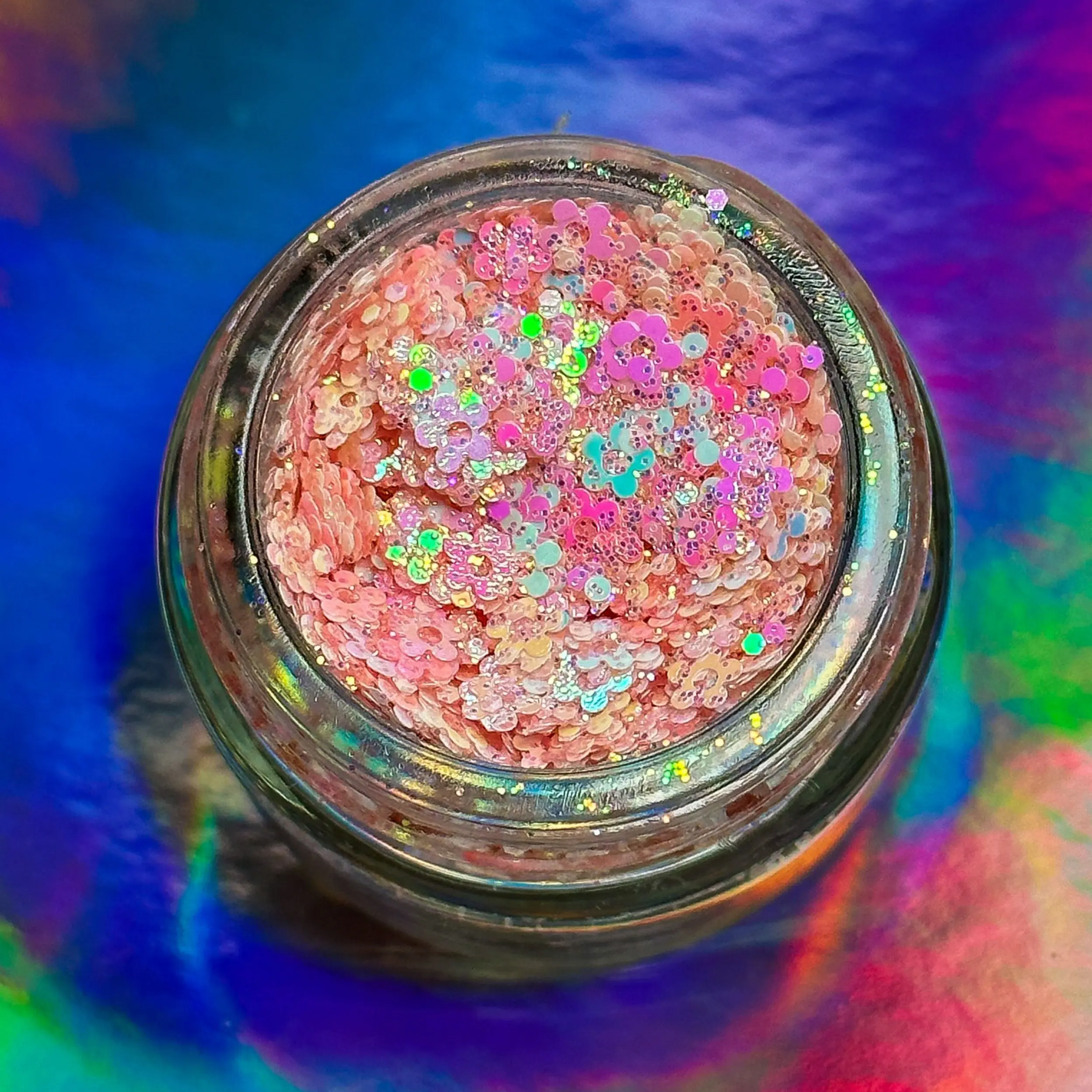 Flower Power Glitter Gel - Slayfire Cosmetics Flower Shaped Cosmetic Glitter