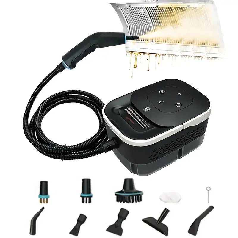 High Pressure Steam Cleaner, Handheld Portable Multi-Functional Steamer with Interchangeable Tools for Kitchen Grease, Sofa, Small Air Conditioner, Washing Machine Cleaning