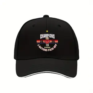 Canada 2025 Champions 4 Nations Face-Off Baseball Cap - Red, Lightweight, Fitted, Buckle Closure, All-Season Wear, Hand Washable, Everyday Cap |   Classic Design |   Adjustable Cap
