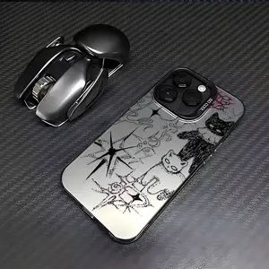 Clmj Y2K Cool Cat Phone Case for iPhone 17 16 15 14 13 12 11 Pro Max X XR XS MAX 8 7 Plus Anti-drop Matte Back Cover