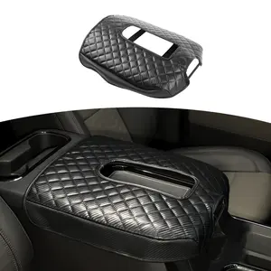 For 2019+ Chevy Silverado/2020+ Suburban/2021+ Tahoe/ GMC YUKON 2019+ GMC SIERRA Center Armrest Glove Box Cover Pad Carbon Fiber Interior Automotive Vehicle Scratch