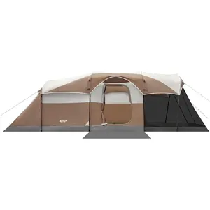 6/8/10 Person Family Camping Tent with Screen Room, Water Resistant Big Tunnel Tents with Rainfly, Large Family Tent for Camping, Outdoor, Patio