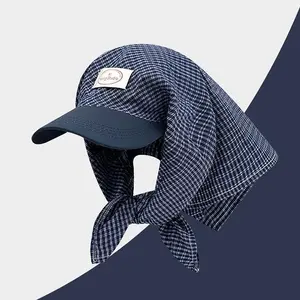 Women's summer sun hat triangular scarf hat trendy sun protection shopping Adjustable Sun Cap Sun Bucket Hat