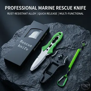 Professional Underwater Rescue Tool, Waterproof Titanium Alloy Coated Survival Gear with Integrated Serrated Edge & Window Breaker for Diving & Automotive Escape, Outdoor Survival Equipment, Versatile Tool