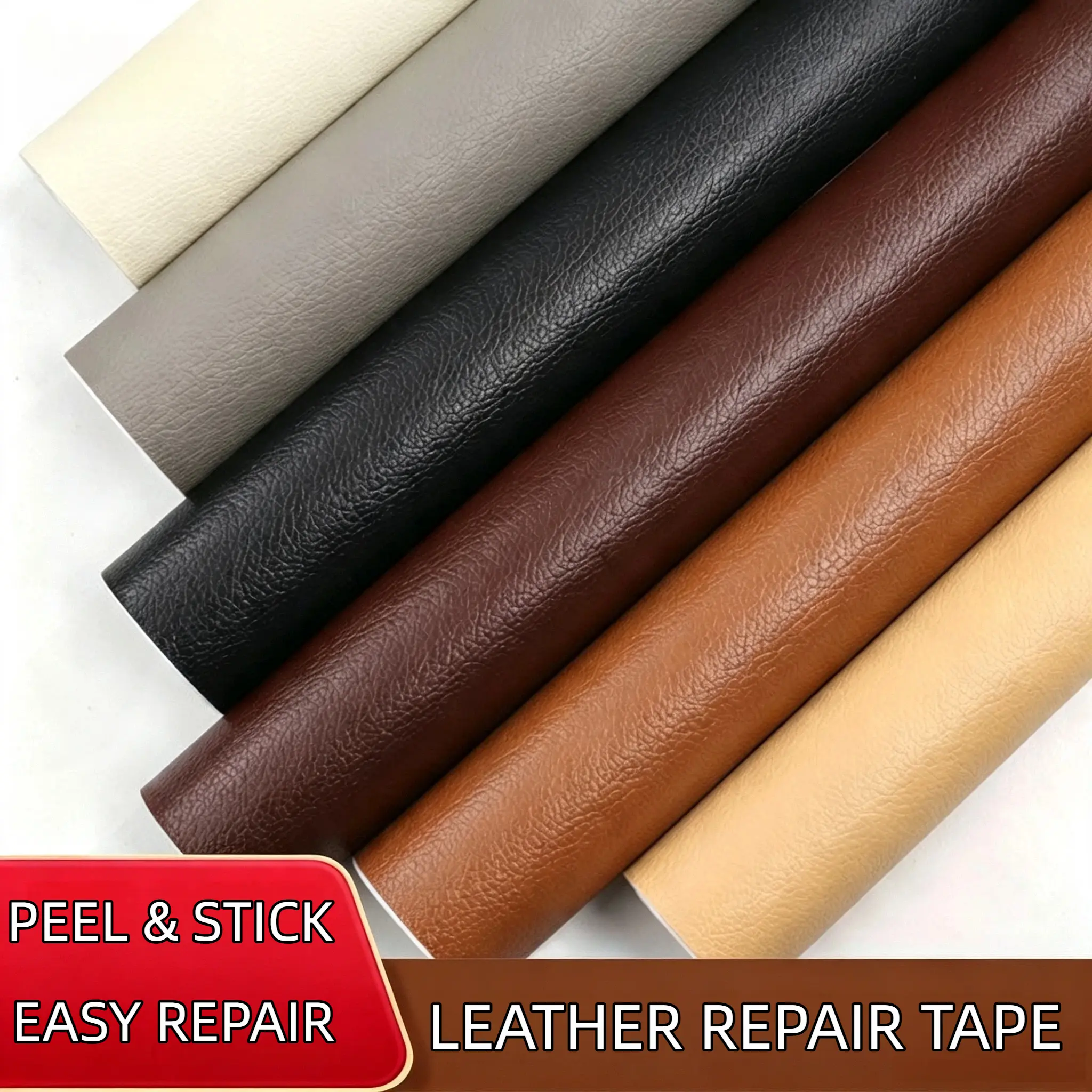 20*54 inches self-adhesive leather patches, cuttable for sofa repairs, made of waterproof PVC faux leather