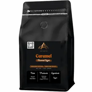 Avy Coffee Caramel Flavored Ground Coffee Medium Roast All-Natural Sweet Butter Flavor 12oz Bag Beverage
