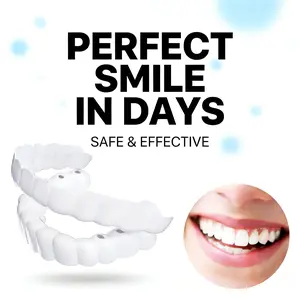 [3 Pairs] Oral Silicone Temporary Snap-On Teeth Repair Kit - Standard Dental Solution for Missing, Damaged Teeth, Gaps - Durable, Fast & Easy At-Home Use for Confident Smiles, Quick Whitening