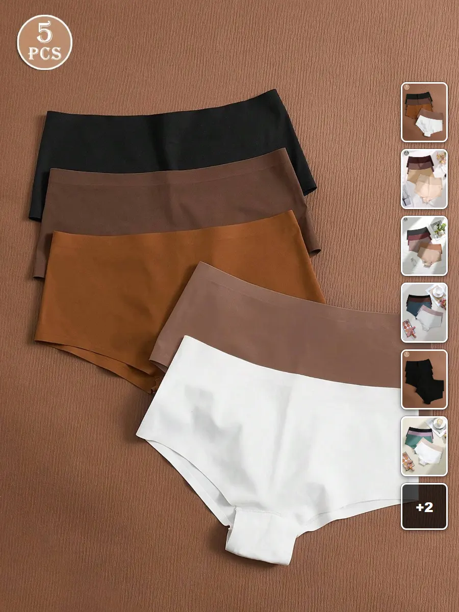 Seamless Hipster Underwear 5 Pack Stretchy Comfy Everyday Essentials