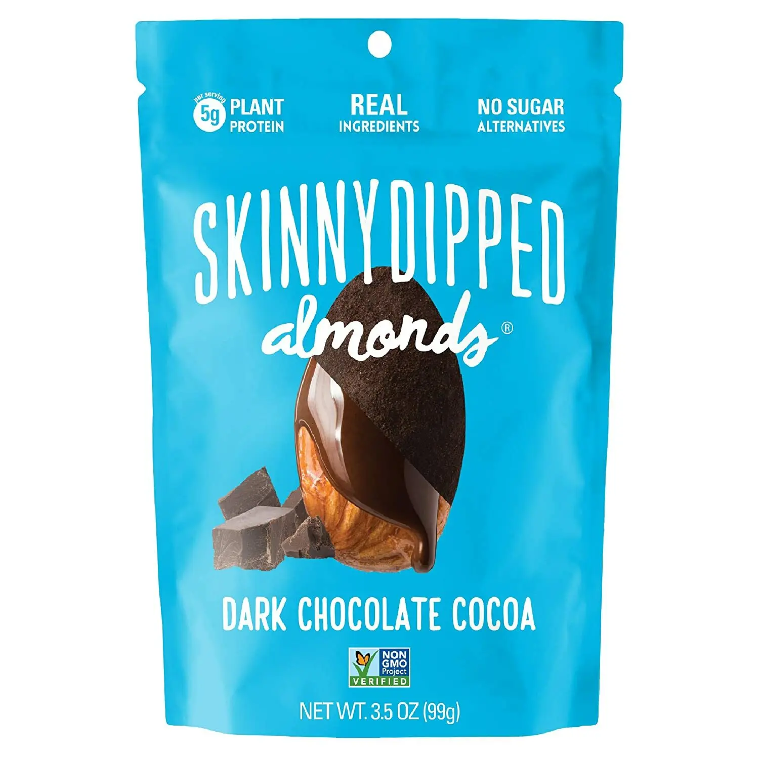 SkinnyDipped Dark Chocolate Cocoa-Covered Almonds, 3.5 oz, Pack of 2