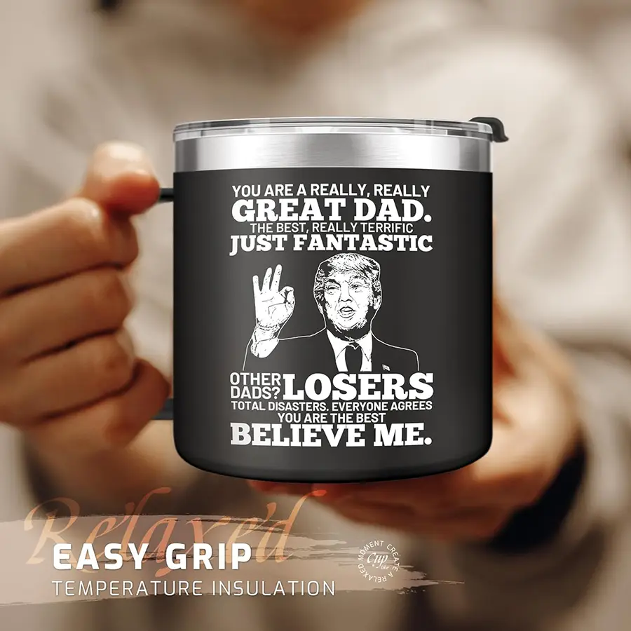 Dad Gift For Men Birthday Christmas Gifts From Wife Cool Step Dad Bonus New Dad Godfather Gifts from Children Black Mug Cup, Valentine's gift, Christm