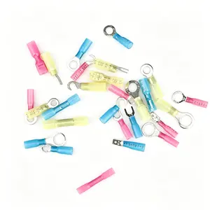 135PCS Heat Shrink Wire Connectors, Waterproof Insulated Electrical Crimp Terminals, Butt Splice Kit for Automotive, Marine, Truck, Boat - 22-10 AWG