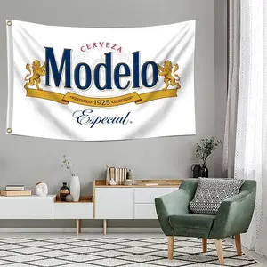 Modelo Beer Especial Cerveza Flag 3x5 Funny Banner HD Printing Durable 150D Polyester for Garage Cave Tapestry Decoration