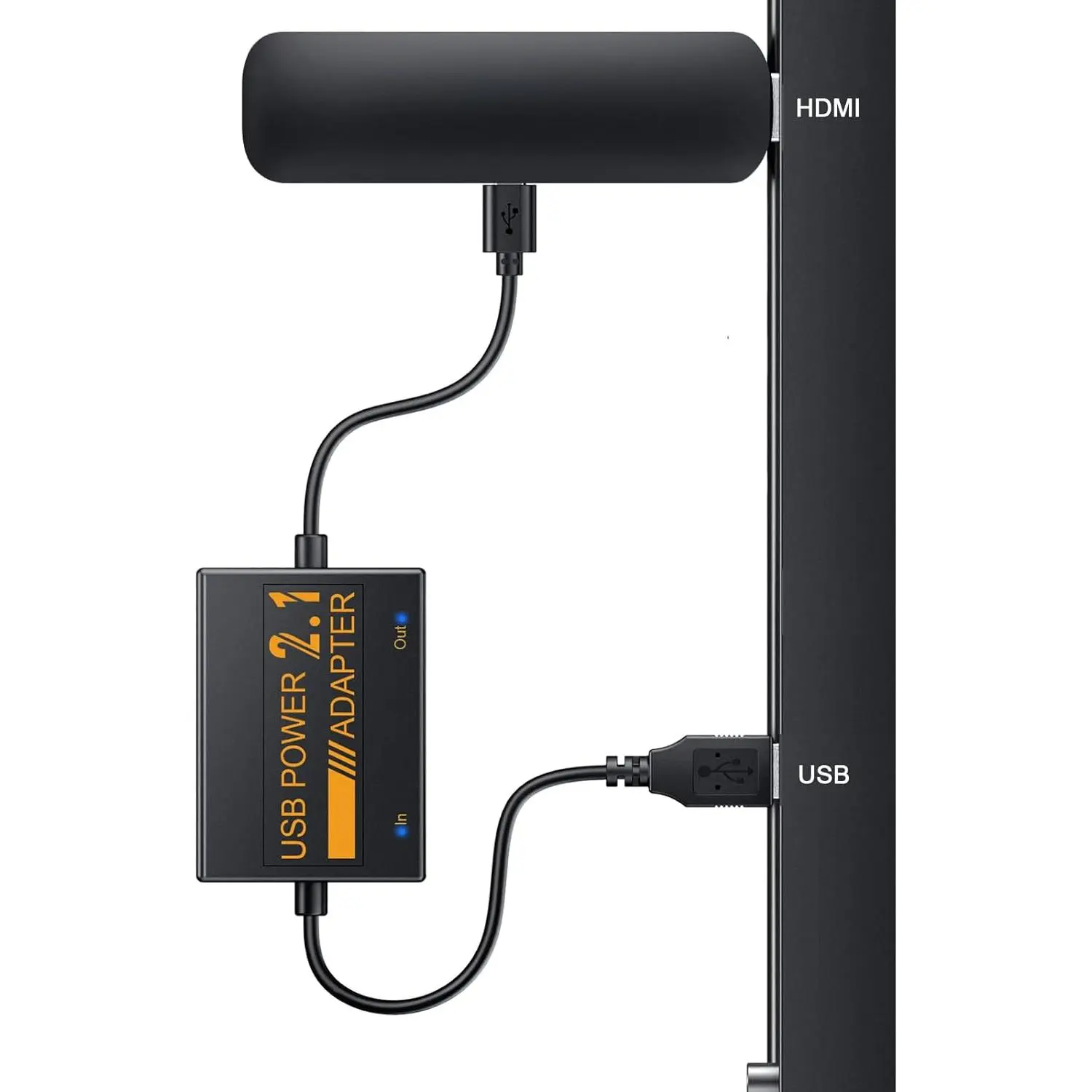 USB Power  Adapter for Fire TV Stick, Powers Streaming TV Sticks Directly from TV's USB Port, 5V/2.1A for FireStick 4K/4K Max, Eliminates AC Adapter Dependency and Declutters Wires