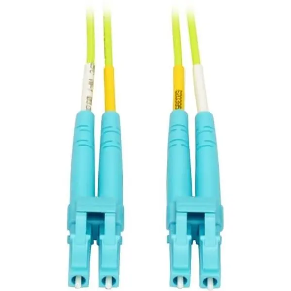 Tripp Lite N820-03M-OM5 High BW Multimode Fiber Optic Patch Cable - 3m/9.84ft, 2 LC Male Duplex Connectors, Lime Green, 12.50 Gb/s, 40/100 GB Ethernet Up to 300m, Backward Compatibility, Premium Construction, Reliable Performance, Future Proofing