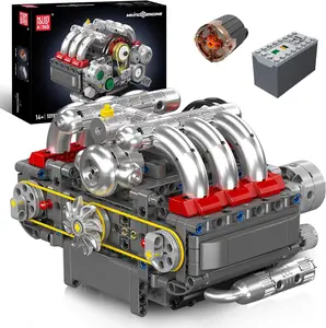 Mould King 10193 Boxer Engine Model Kit - Build Your Own Mini V8 Engine 609+PCS Electric Drive STEM Toy for Kids & Adults