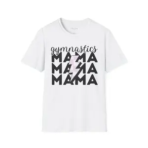 Gymnastics Mama Stacked Tee – Lightning Bolt Competition Day Shirt