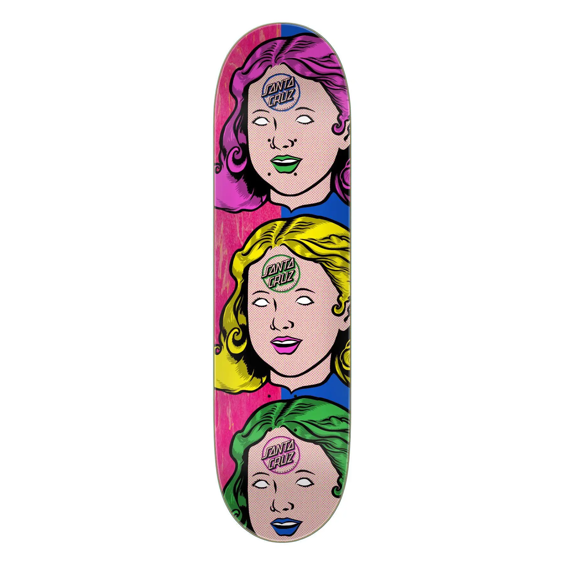 8.0in Possessed Head Santa Cruz FeelBase Skateboard Deck