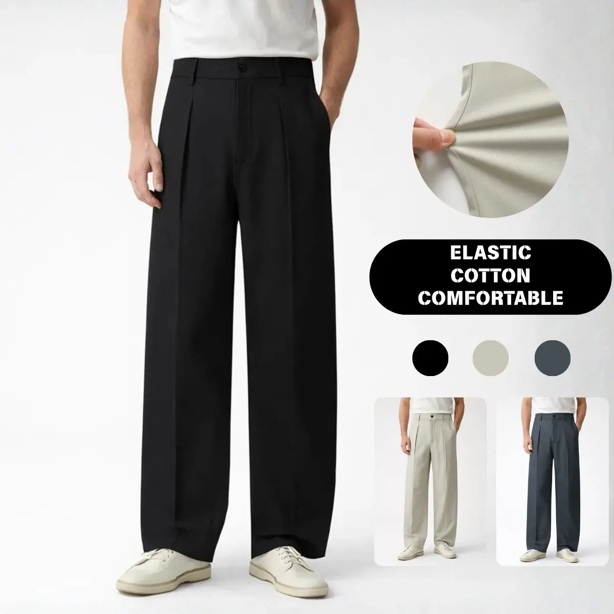 double pleated trousers - TikTok Shop