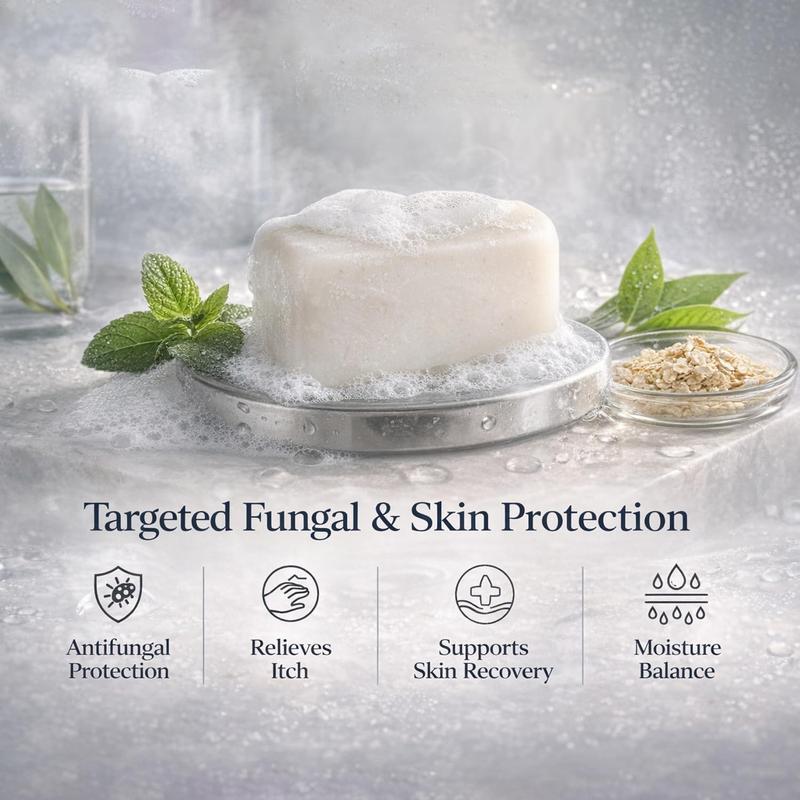 TAGRID Antifungal Soap with Tea Tree Oil – Fine Oatmeal Powder Body Bar for Deep Yet Gentle Cleansing – Body Wash for Jock Itch, Ringworm & Itchy Skin – Soothing Relief, Skin Balance & Herbal Cleanser (2 Bars)
