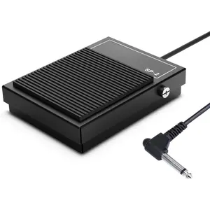 Compact Sustain Pedal for Keyboards Digital Pianos Synthesizers,Tone Modules,Drum Machines  Metal Heavy Design,Non-Slip,with Polarity