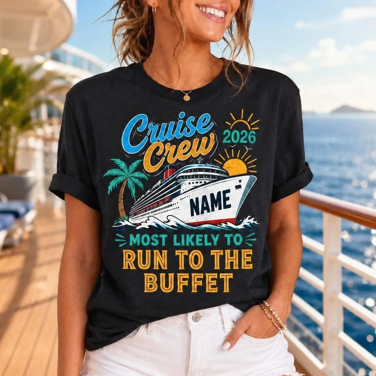 Personalized Cruise Crew Shirt 2026, Custom Name Matching Cruise Tee, Cruise Group Outfit, Family Vacation Shirt, Cruise Gift 3CI