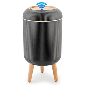 Pukomc Touchless auto-sensor trash bin – sleek waterproof design, space-saving & hygienic. Eco-friendly for home or office.