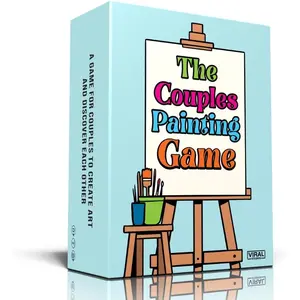 The Couples Painting Game – Date Night Card & Painting Kit |   Fun DIY Activity with Prompts, Challenges & Questions for Deeper Connection, Meaningful Games for Adults and Teens, 2 Players