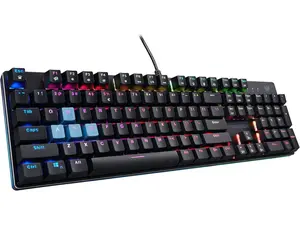 Acer Predator Aethon 303 Mechanical Gaming Keyboard – Kailh Blue Switches, RGB Backlit, Full Size 104-Key, N-Key Rollover, Programmable, Aluminum Top Plate, USB Wired