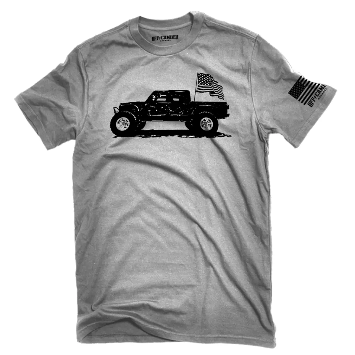 Truck American Flag USA Silhouette T-Shirt Perfect Shirt for jeep Gladiator JT Owners Casual Short Sleeves Menswear Top Apparel Tshirt graphic tee