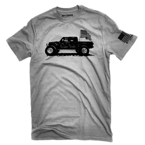 Truck American Flag USA Silhouette T-Shirt Perfect Shirt for jeep Gladiator JT Owners Casual Short Sleeves Menswear Top Apparel Tshirt graphic tee